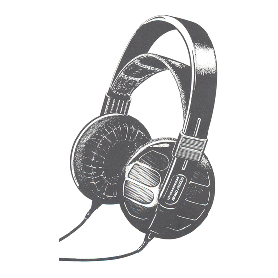 Sennheiser HD 560 ovation Instructions For Use Manual