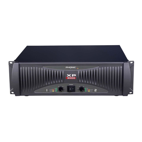 Phonic XP 3000 Service Manual