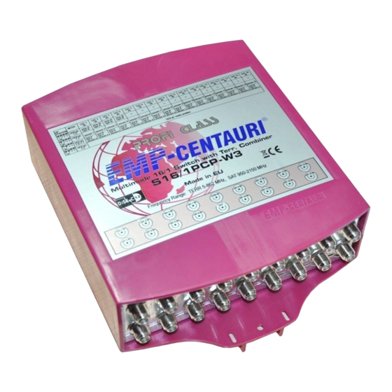 EMP-Centauri S?16/1?PCP-W3 Operation Manual