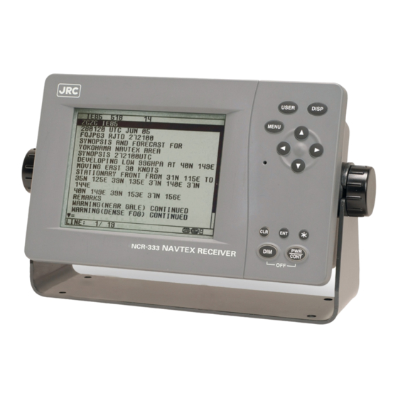JRC Navtex NCR-333 Operation Card