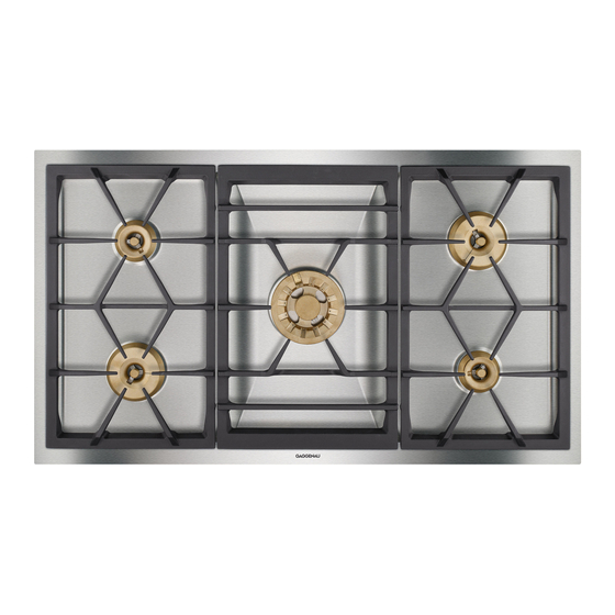 Gaggenau KG491110 Operation, Maintenance And Installation Manual
