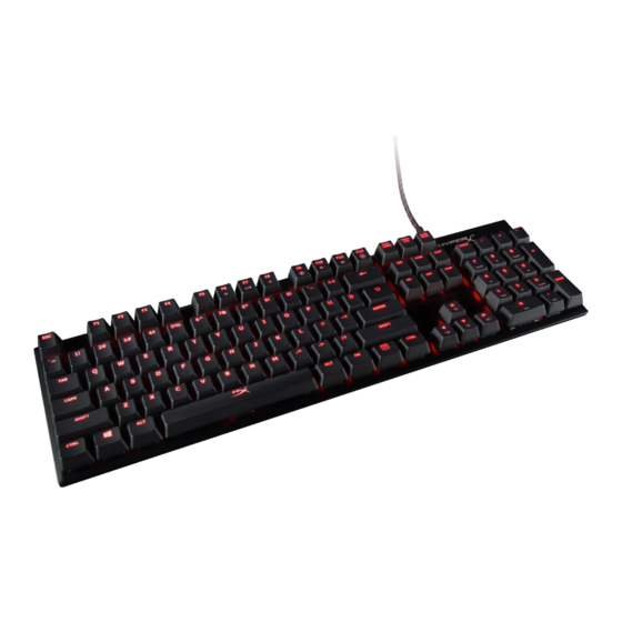 HyperX Cherry MX Red HX-KB1RD1-RU/A5 Quick Start Manual