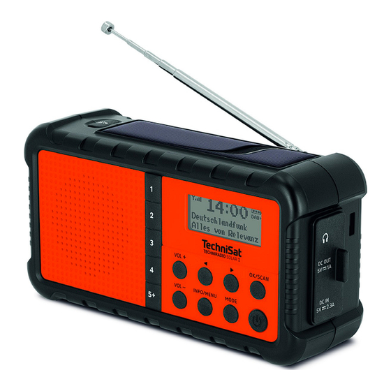 TechniSat TECHNIRADIO SOLAR 2 Operating Instructions Manual