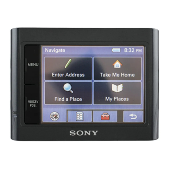 Sony NV-U44 - Automotive GPS Receiver Manuals