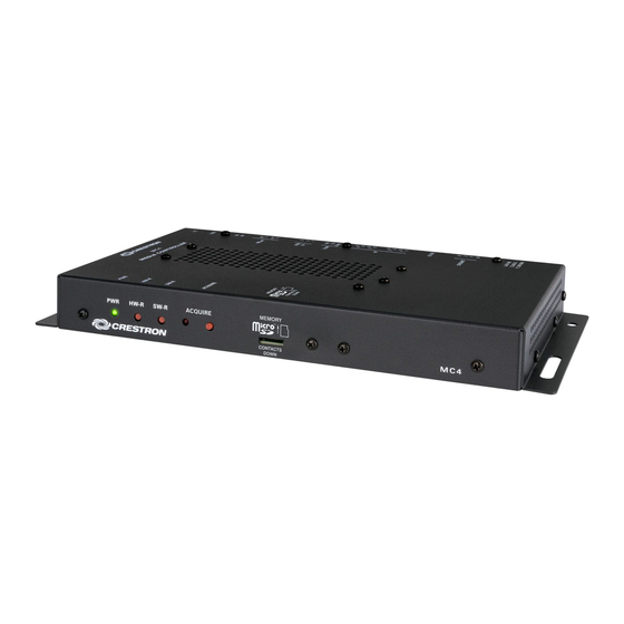 Crestron MC4 Quick Start Manual