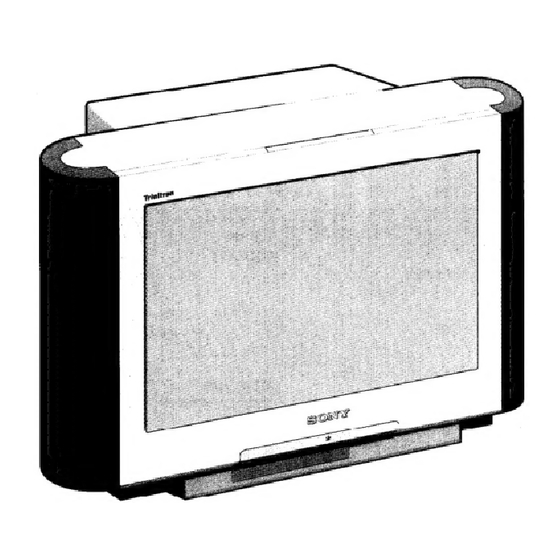 Sony TRINITRON KV-29FC60A Operating Instructions Manual