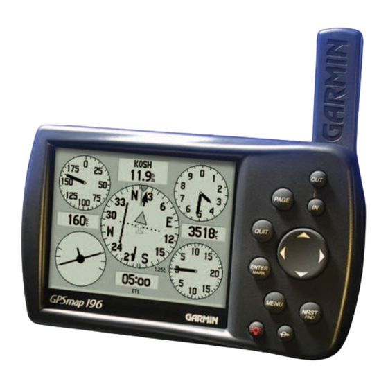 Garmin GPSMAP GPSMAP 196 Pilot's Manual & Reference