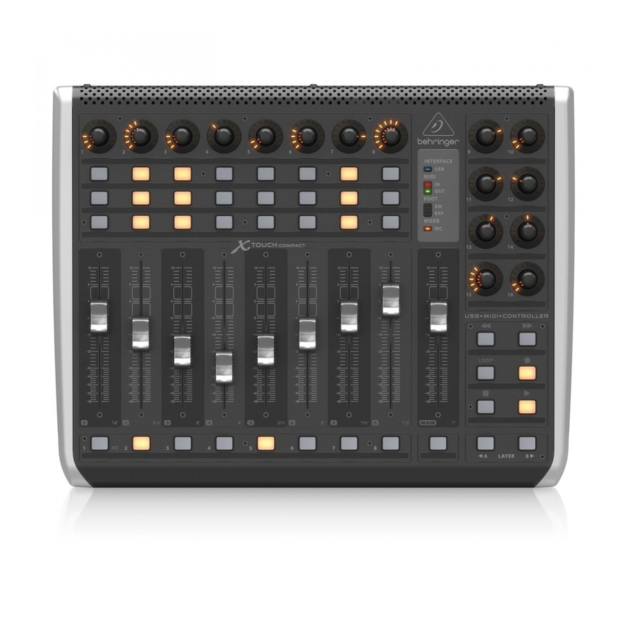 Behringer X-Touch Compact Manuals