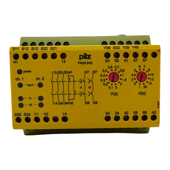 PILZ PNOZ 2VQ OPERATING INSTRUCTIONS MANUAL Pdf Download | ManualsLib