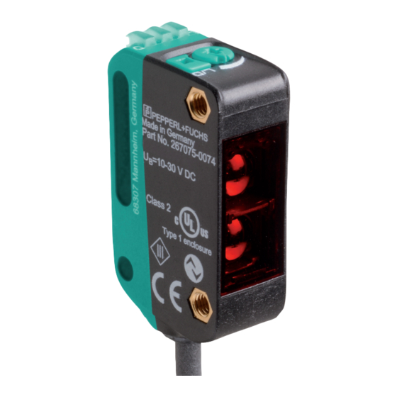 Pepperl+Fuchs OBT350-R100-2EP-IO Optical Sensor User Manual | ManualsLib