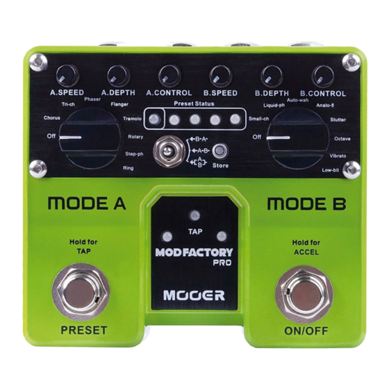 Mooer MOD FACTORY PRO Owner's Manual