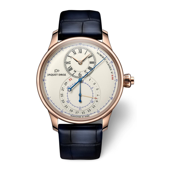 Jaquet Droz GRANDE SECONDE CHRONOGRAPH Manual