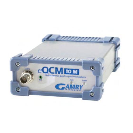 Gamry eQCM 10M Operator's Manual