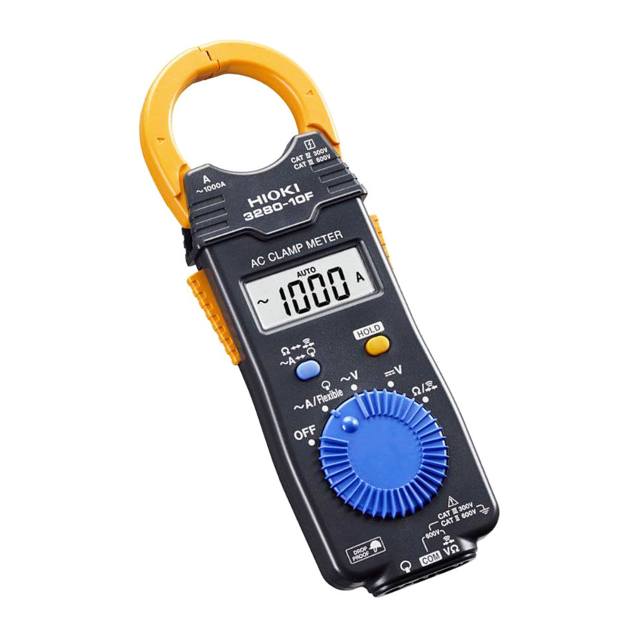 Hioki 3280-10F, 3280-20F - AC Clamp Meter Manual
