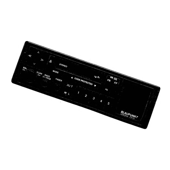 Blaupunkt Verona CR 31 Operation Instructions Manual