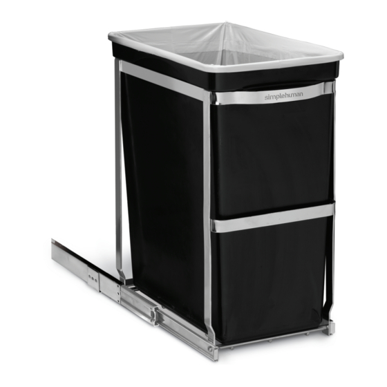 simplehuman Under counter pull-out can Quick Start Manual