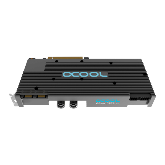 Alphacool GPX-N 1080Pro-M11 Instruction Manual