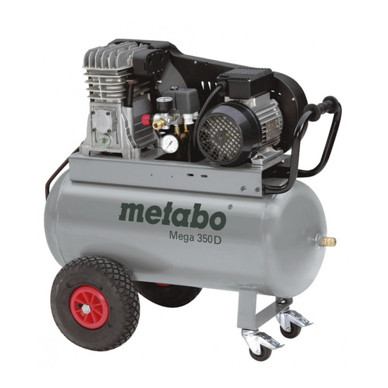 Metabo Compressor Pump Mega 350 D Operating Instructions Manual