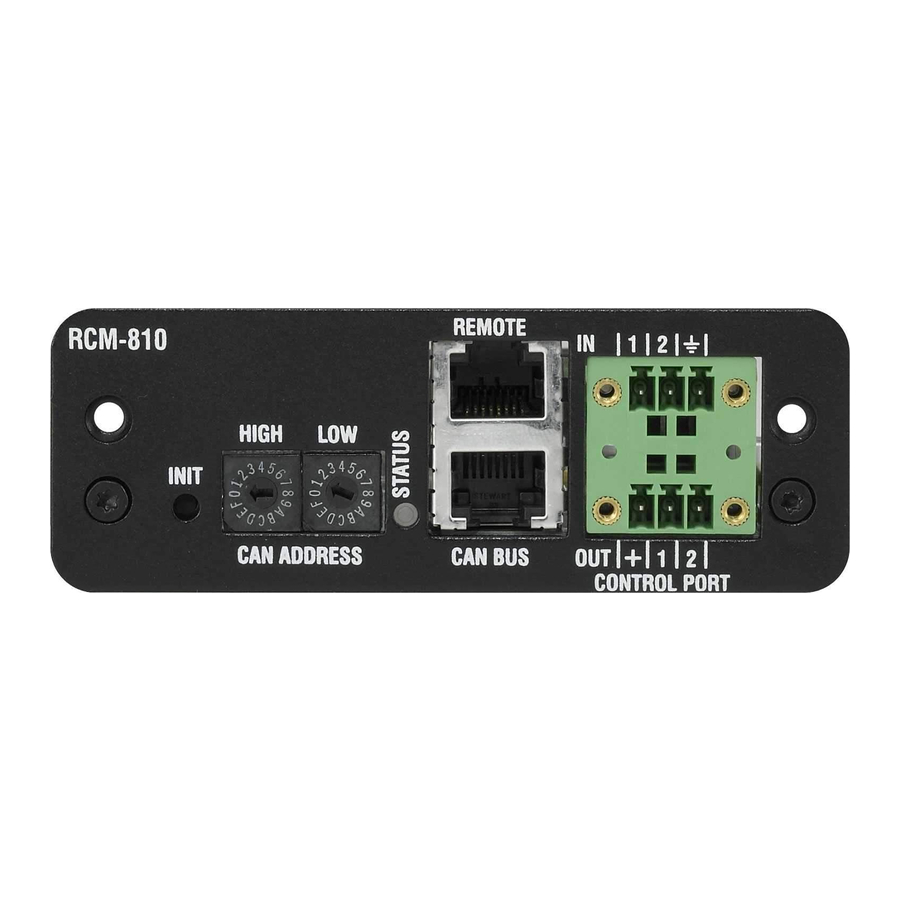 IRIS Net RCM-810 Engineeiring Data