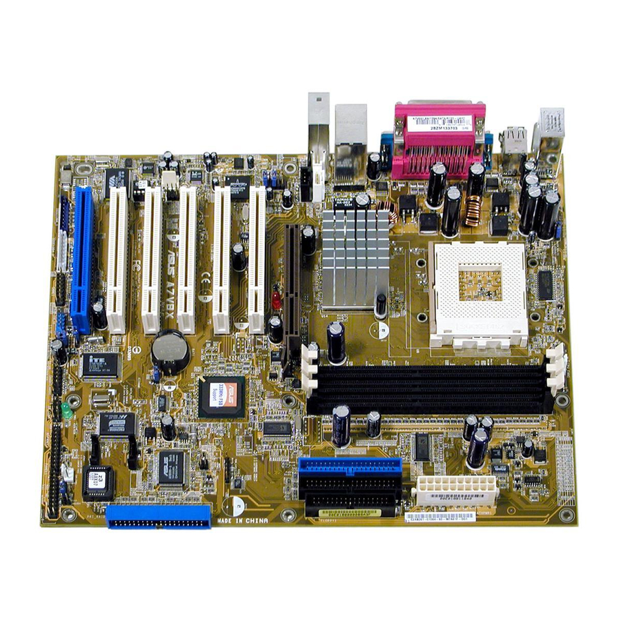 Asus Motherboard A7V8X CPU RAM Manuals