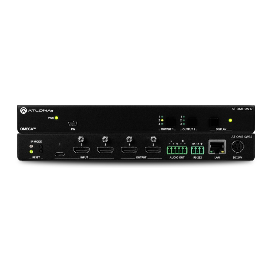 Atlona Omega AT-OME-SW32 Manual