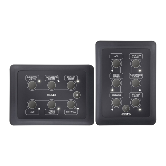 User Manuals: CZone 6-Way Waterproof Keypad Control