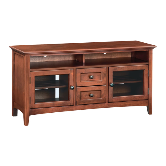Whittier Wood Furniture McKenzie 2081GACa Assembly Instructions Manual
