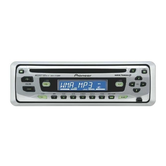 Pioneer DEH-2790MP Operation Manual