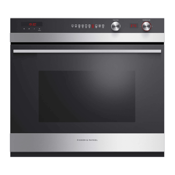 Fisher & Paykel AEROTECH OB30SCEPX3 Quick Start Manual