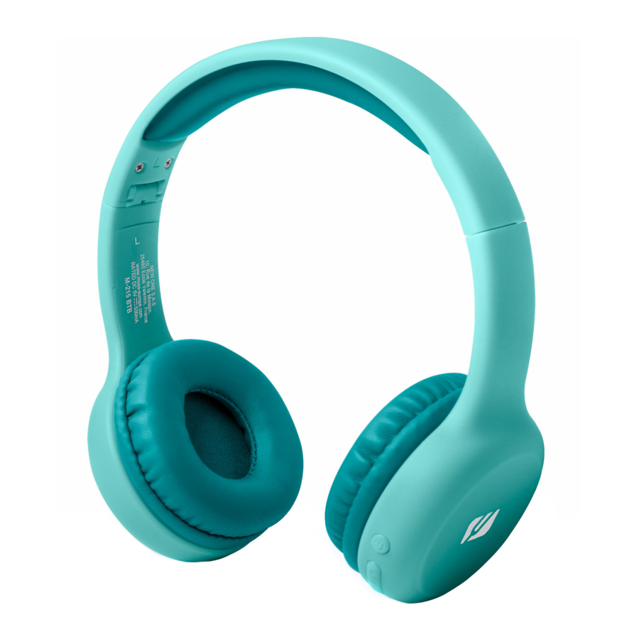 Muse M-215 BTB, M-215 BTP - Bluetooth Stereo Headphones Manual