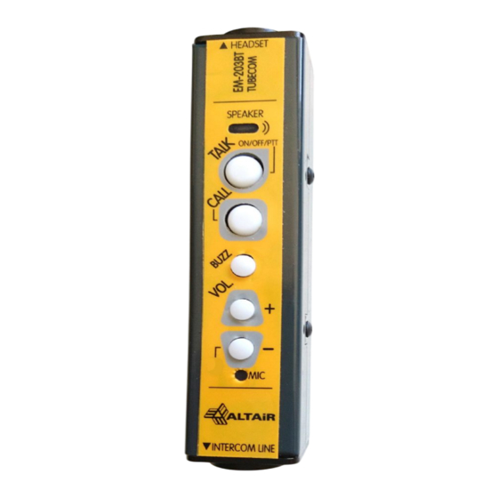 Altair TUBECOM E-200 Series Owner's Manual