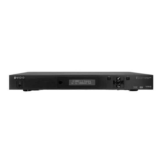 DVDO iScan VP50 Owner's Manual