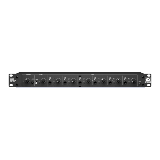 Symetrix 506E Headphone Amplifier Manuals