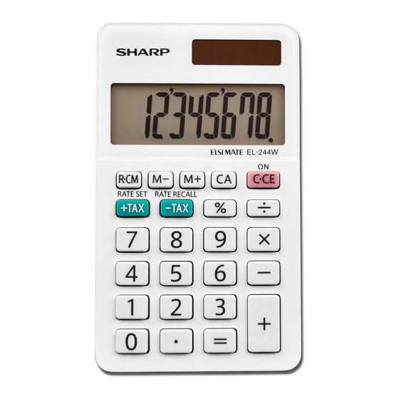 Sharp ELSI MATE EL-244W Operation Manual