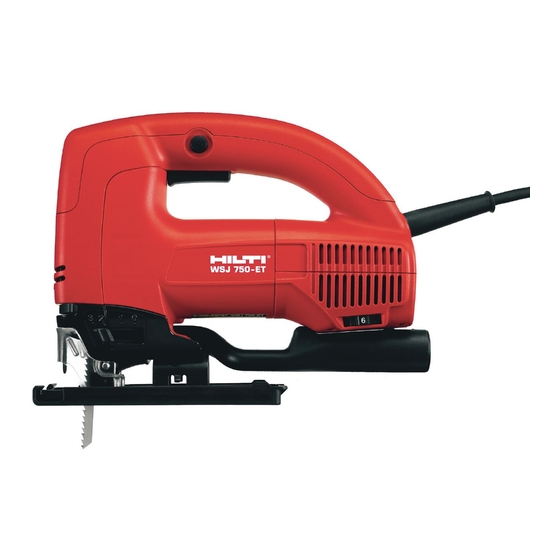 Hilti WSJ 750-ET Original Operating Instructions