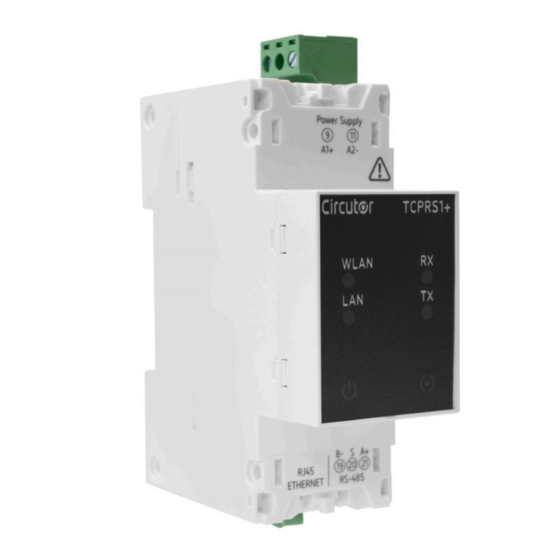 Circutor TCPRS1+ Instruction Manual
