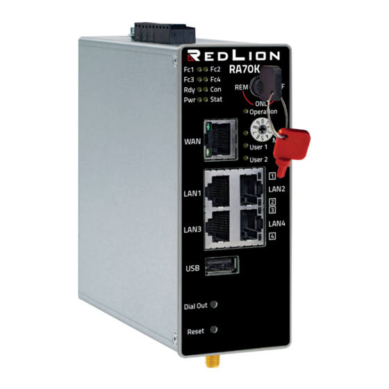 red lion RA70K Quick Start Manual