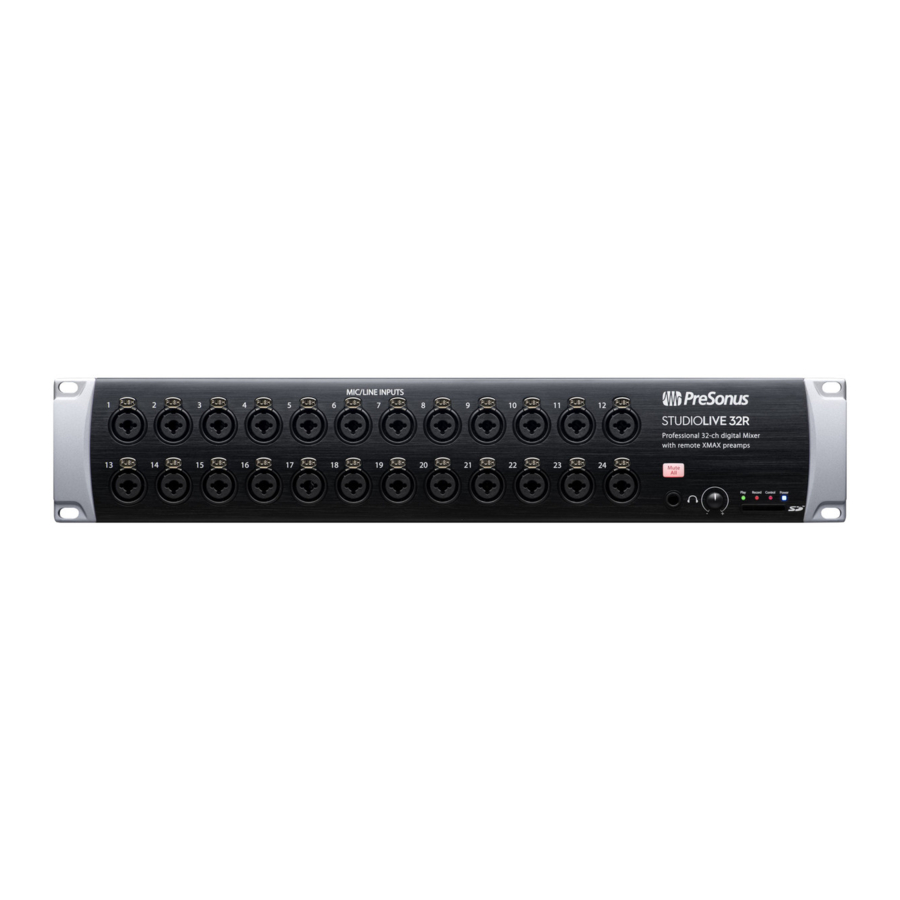 PRESONUS StudioLive 32R, StudioLive 24R, StudioLive 16R Manual
