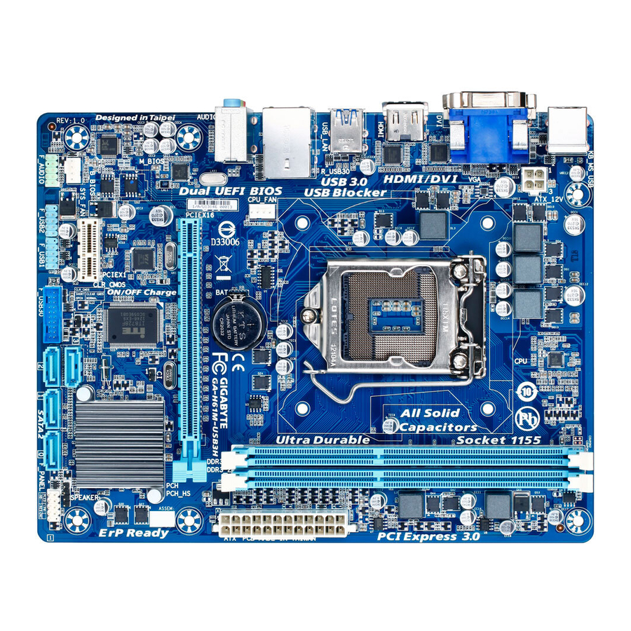 Gigabyte GA-H61M-USB3H User Manual