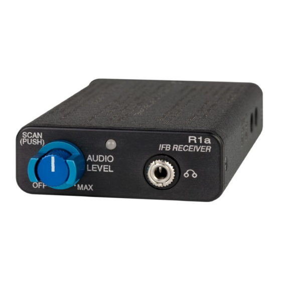 Lectrosonics IFBR1a Quick Start Manual