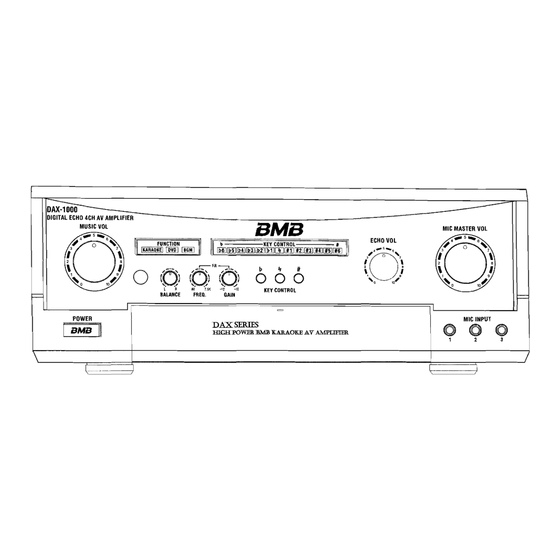BMB DAX-1000 SE II Operating Instructions Manual