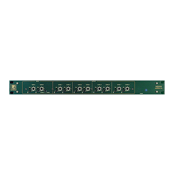 LA Audio PRO Series Manual