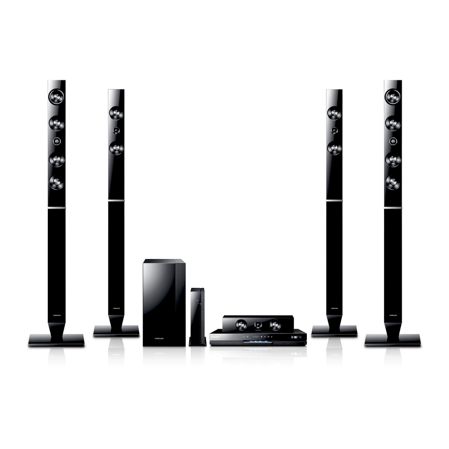 Samsung HT-D6750W 3D Blu-ray 7.1ch Home Entertainment System Manuals