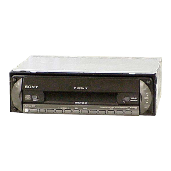 Sony CDX-R3350 Operating Instructions Manual