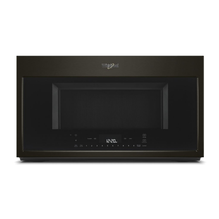 Whirlpool WMH78019HV - 1.9 cu. ft. Smart Over-the-Range Microwave with Scan-to-Cook technology Manual
