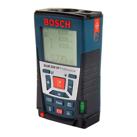 Bosch GLM 250 VF Professional Manuals