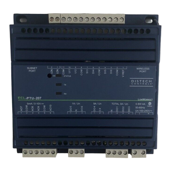 Distech Controls ECL-PTU-207 User Manual