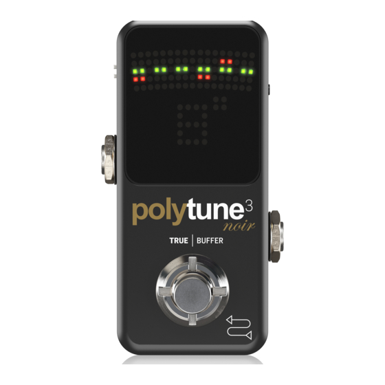 TC Electronic POLYTUNE 3 NOIR Quick Start Manual