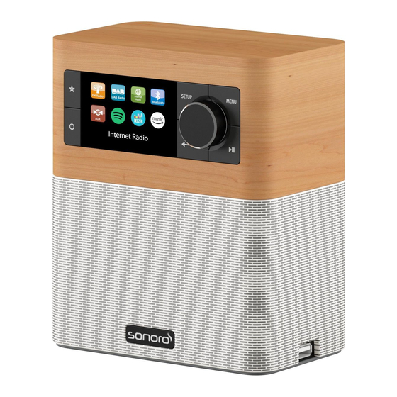 sonoro Stream SO-411 Internet Radio with WiFi DAB Plus and Bluetooth  Instructions
