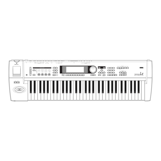 Korg TRITON Le Electric Keyboard Parameter Manual